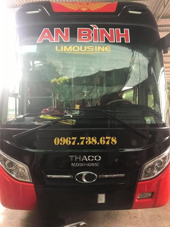 Xe An Bình (Quảng Bình) Mặt trước xe Giường nằm 40 chỗ