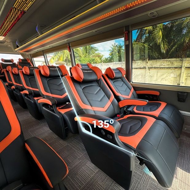 Xe Hạnh Cafe Ghế ngồi Tiện ích Nội thất Limousine 19 ghế ngả VIP (Mới)
