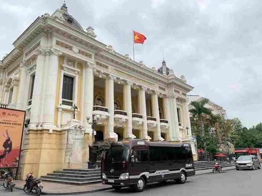 Xe Good morning Cát Bà Mặt trước xe 