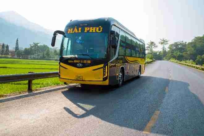 Xe Hải Phú Mặt trước xe Limousine giường phòng đơn 34 chỗ