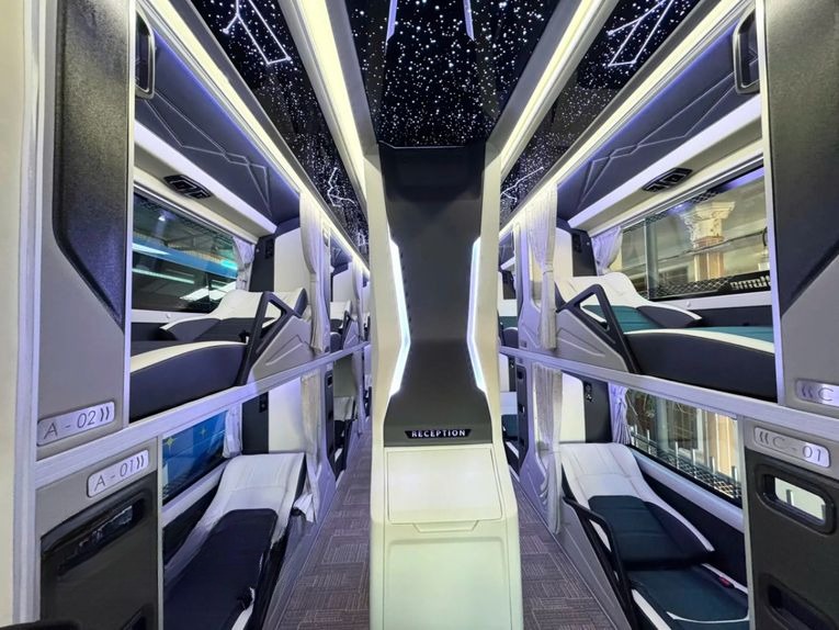 Xe Hải Luân Giường nằm Nội thất Limousine 34 giường