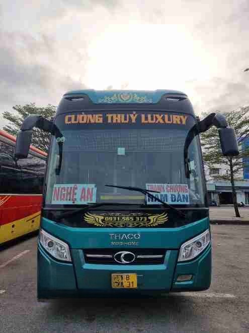 Xe Cường Thủy (Nghệ An) Mặt trước xe Giường nằm 44 chỗ