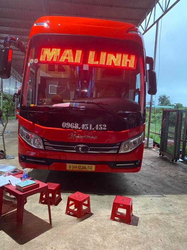 Xe Mai Linh (Chư Sê) Mặt trước xe Giường nằm 44 chỗ