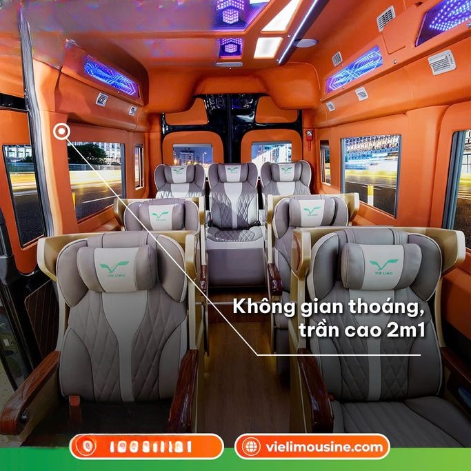Xe Vie Limousine Tiện ích Limousine 9 chỗ