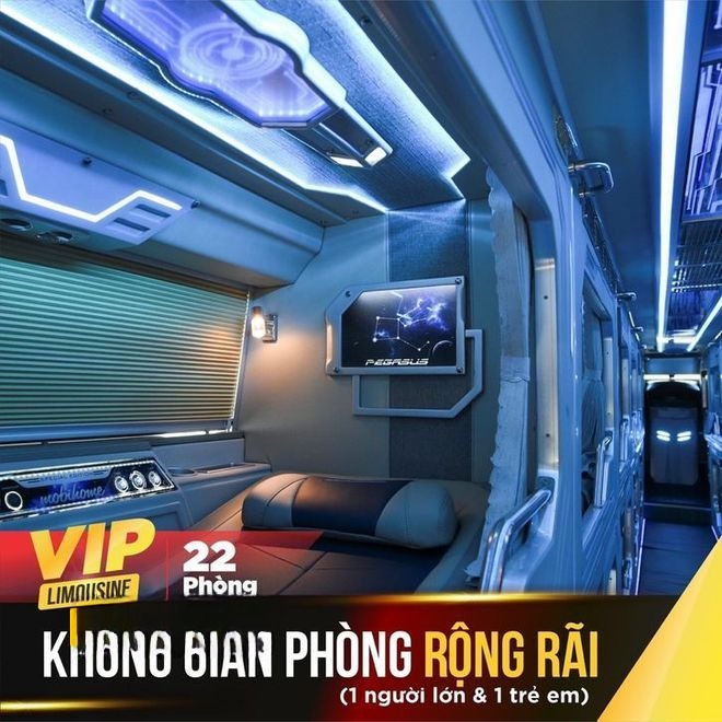 Xe Trọng Minh Tiện ích Nội thất Limousine 21 phòng đơn (có Toilet)