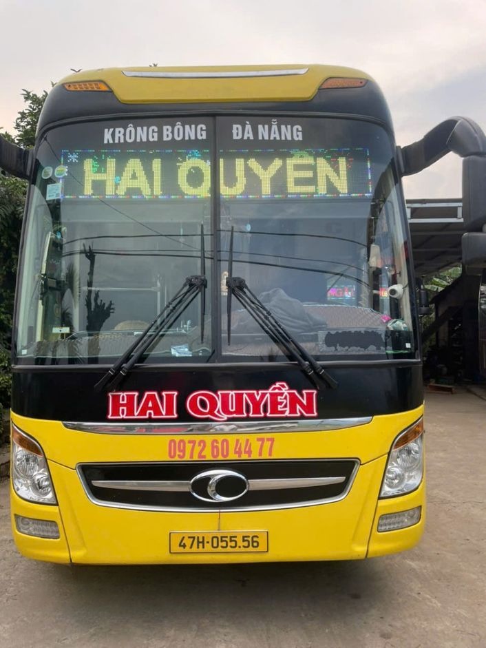 Xe Hai Quyền Mặt trước xe Giường nằm 44 chỗ