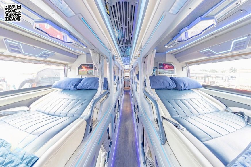 Xe Bình Minh Tải Giường nằm Nội thất Tiện ích Limousine 22 Phòng Đôi