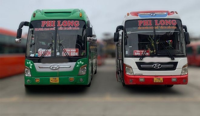 Xe Phi Long Mặt trước xe Giường nằm 38 chỗ (WC)