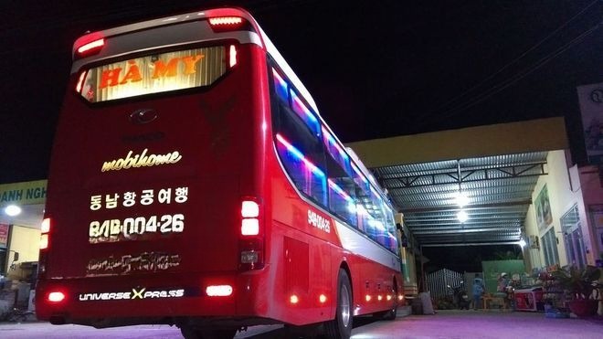 Xe Hà My Mặt sau xe Giường nằm 44 chỗ