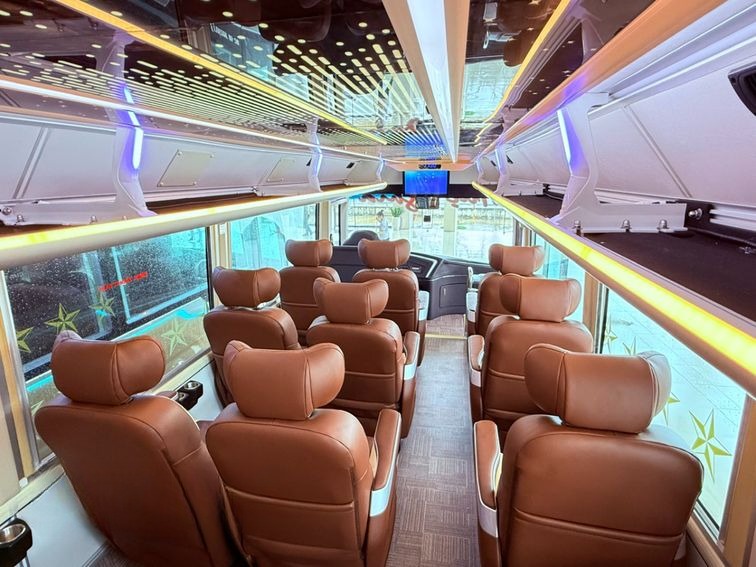 Xe Huệ Nghĩa Limousine Nội thất Tiện ích Limousine 28 chỗ