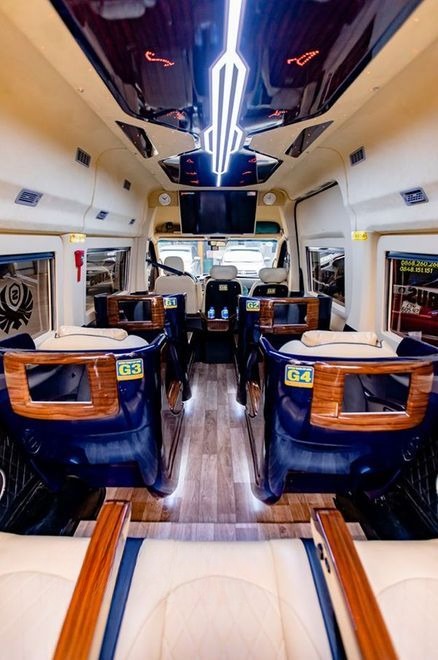 Xe Quỳnh Thanh Vip Limo Ghế ngồi Tiện ích Nội thất Limousine 9 chỗ VIP