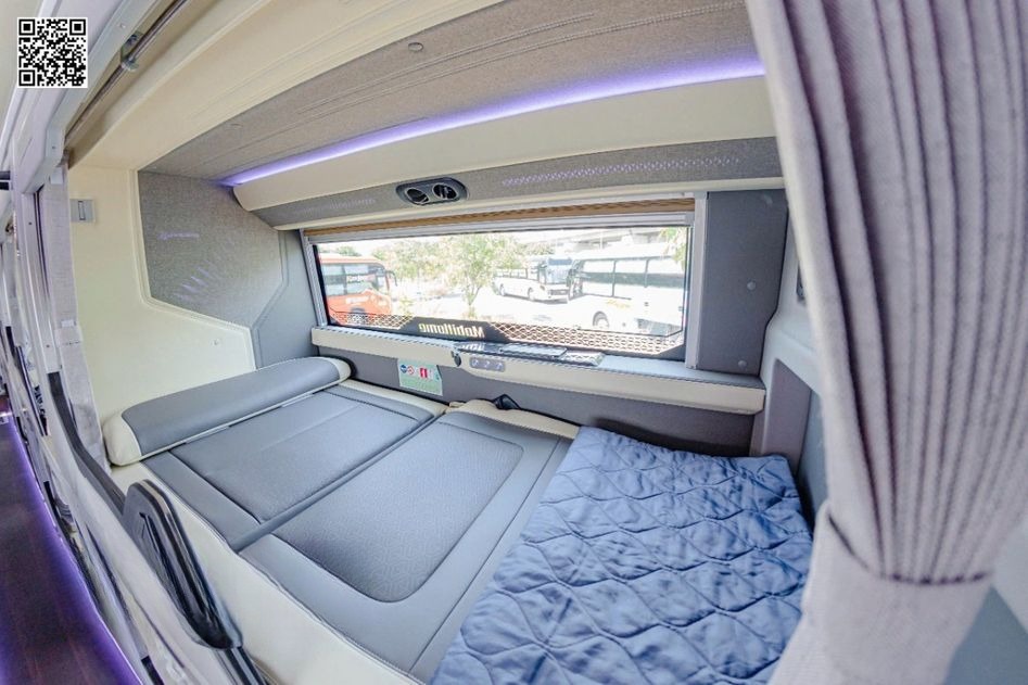 Xe Bình Minh Tải Giường nằm Tiện ích Nội thất Limousine 22 Phòng Đôi VIP (WC)
