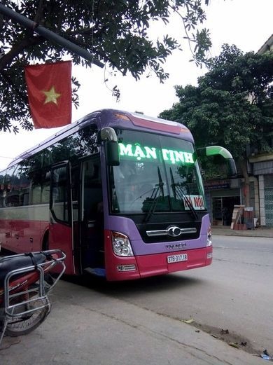 Xe Mận Tịnh Mặt trước xe Giường nằm 44 chỗ