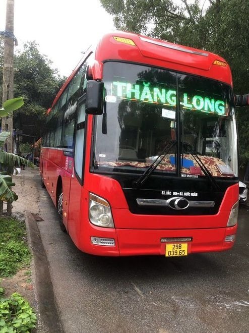 Xe Thăng Long Mặt trước xe Giường nằm 40 chỗ
