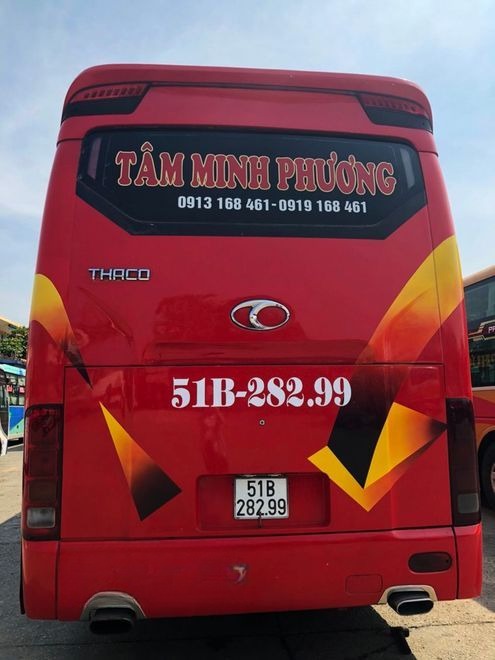 Xe Tâm Minh Phương Mặt sau xe Giường nằm 46 chỗ