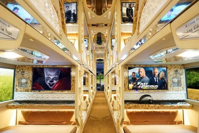 Xe Tuấn Hiệp Nội thất Giường nằm Limousine giường phòng 22 chỗ