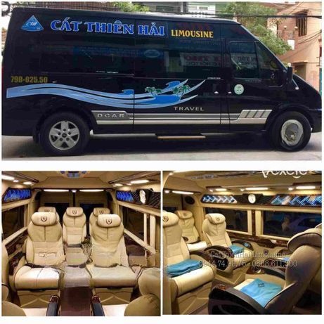 Xe Cát Thiên Hải Limousine Bên hông xe Limousine 9 chỗ
