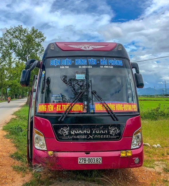 Xe Quang Tuấn Mặt trước xe Giường nằm 41 chỗ