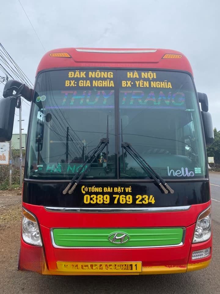 Xe Thuỳ Trang (Đắk Nông) Mặt trước xe Giường nằm 41 chỗ