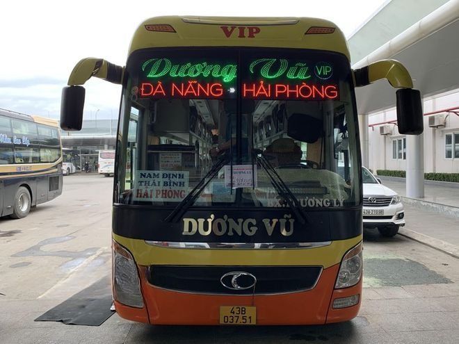 Xe Dương Vũ Mặt trước xe Giường nằm 46 chỗ