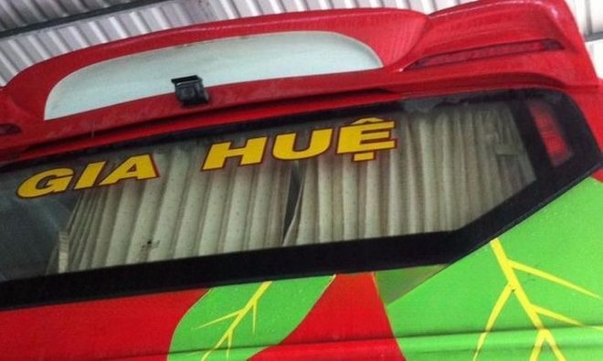 Xe Gia Huệ Mặt sau xe Giường nằm 41 chỗ