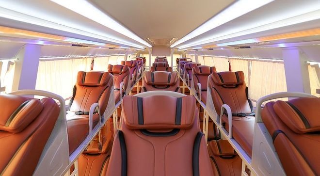 Xe Hiếu Vinh Giường nằm Mặt trước xe Mặt sau xe Bên hông xe Giường nằm 40 chỗ