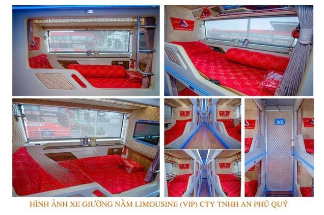 Xe An Phú Quý Nội thất Tiện ích Giường nằm Limousine giường phòng 20 chỗ - WC