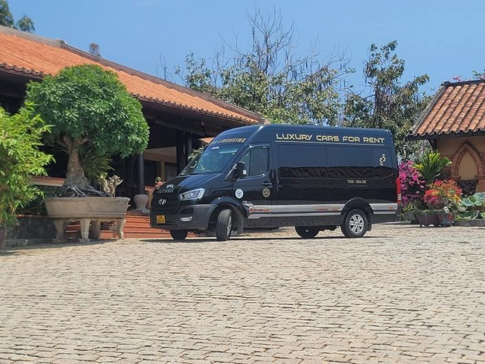 Xe Nam Á Châu Limousine Bên hông xe Mặt trước xe Limousine 9 chỗ 