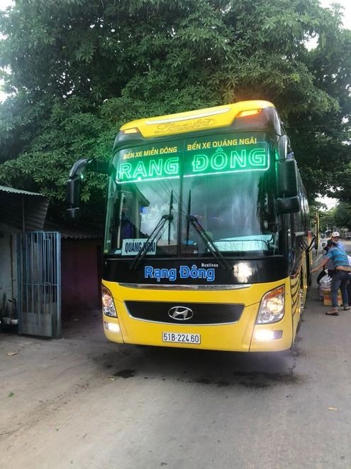 Xe Rạng Đông Buslines Mặt trước xe Giường nằm 46 chỗ
