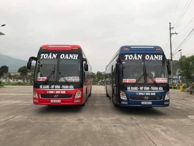 Xe Toán Oanh Mặt trước xe Giường nằm 40 chỗ