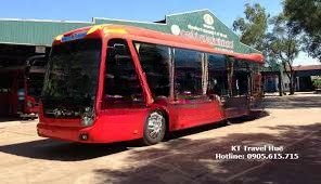 Xe KT Travel Huế Bên hông xe Mặt trước xe Giường nằm 38 chỗ