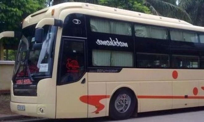 Xe Hưng Long Bên hông xe Mặt trước xe Giường nằm 38 chỗ