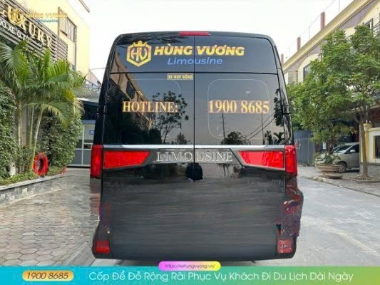 Xe Hùng Vương Limousine Mặt sau xe Limousine 12 chỗ