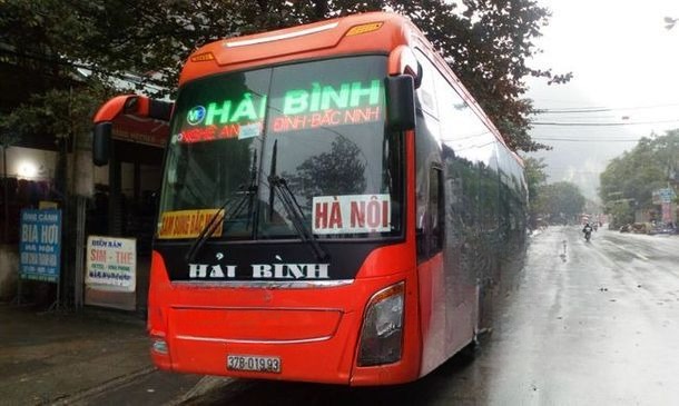 Xe Hải Bình Mặt trước xe Giường nằm 46 chỗ