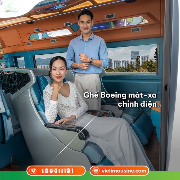 Xe Vie Limousine Tiện ích Nội thất Limousine 9 chỗ