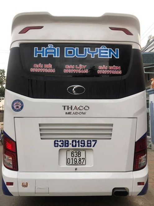 Xe Hải Duyên Mặt sau xe Ghế ngồi 28 chỗ 