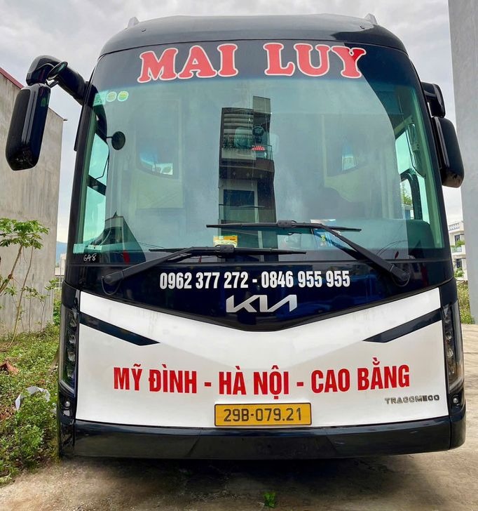 Xe Mai Luy (Cao Bằng) Mặt trước xe Sơ đồ 34 chỗ