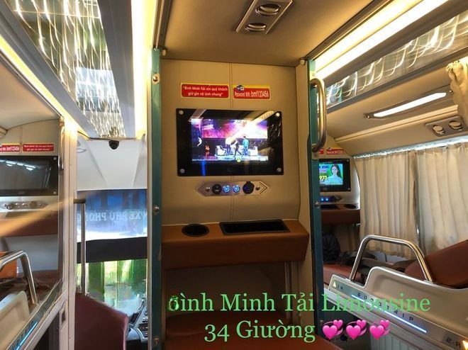 Xe Bình Minh Tải Nội thất Giường nằm Tiện ích Limousine 34 Phòng Đơn