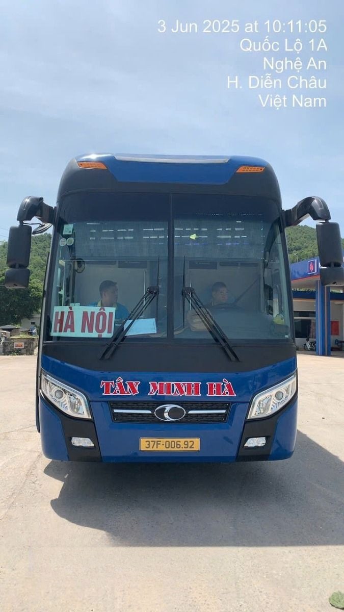 Xe Tân Minh Hà Mặt trước xe VIP 22 Phòng