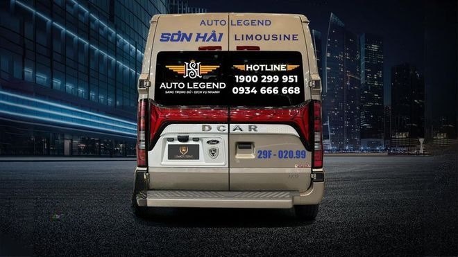 Xe Sơn Hải Limousine Mặt sau xe Limousine 9 chỗ