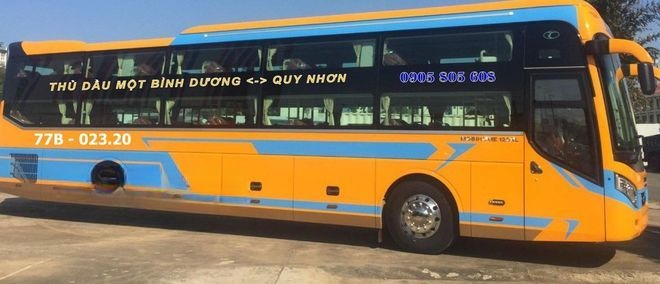 Xe Minh Quân (Bình Định) Bên hông xe 