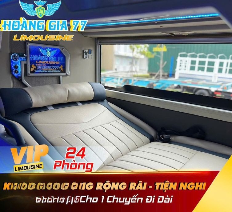 Xe Hoàng Gia 77 Giường nằm Tiện ích Nội thất Limousine 24 Phòng