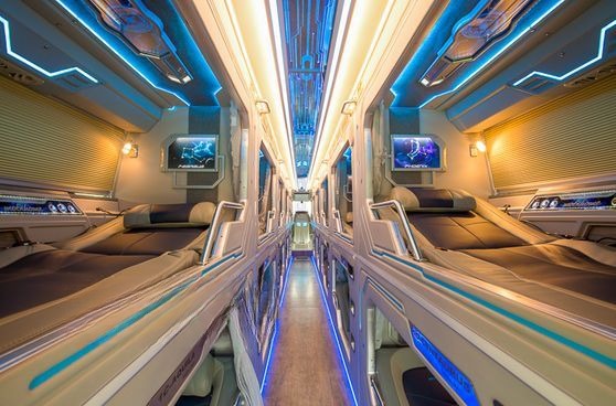 Xe Hải Bình Giường nằm Nội thất Tiện ích Limousine giường phòng 22 chỗ