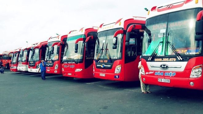 Xe Hoà Hiệp Mặt trước xe Giường nằm 40 chỗ