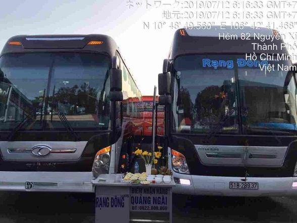 Xe Rạng Đông Buslines Mặt trước xe Giường nằm 40 chỗ