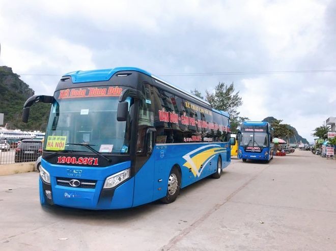 Xe Kết Đoàn Mặt trước xe Giường nằm 40 chỗ