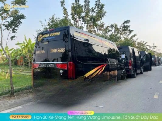 Xe 19 Limousine Mặt sau xe Limousine 9 chỗ