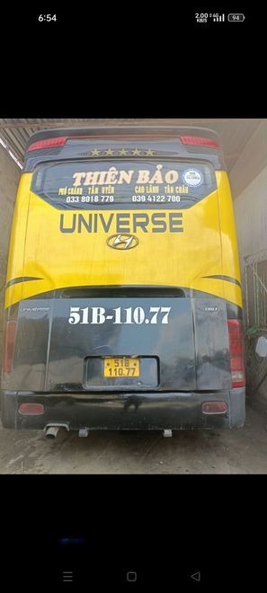 Xe Thiên Bảo Mặt sau xe Giường nằm 40 chỗ