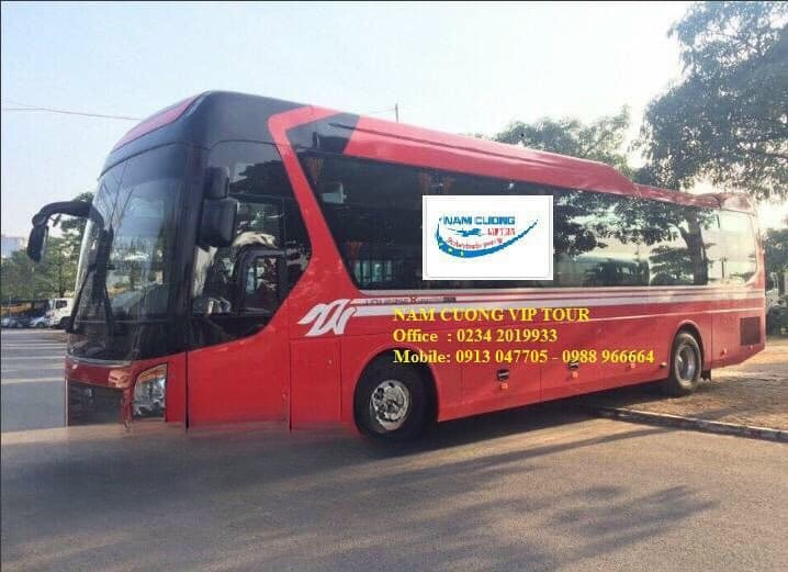 Xe Nam Cường VIP Tour Bên hông xe Mặt trước xe Giường nằm 40 chỗ