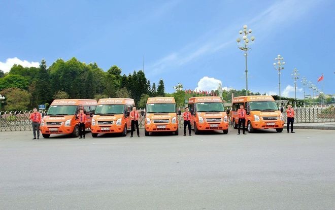 Xe An Phú Quý Mặt trước xe Giường nằm 34 chỗ (Có WC)